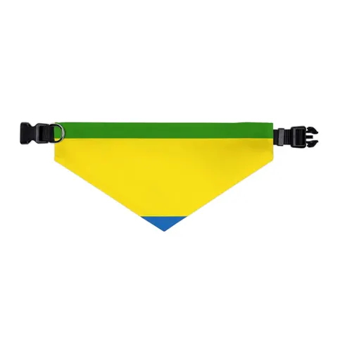 Gabon Green Yellow Blue Pet Bandana Collar — other view