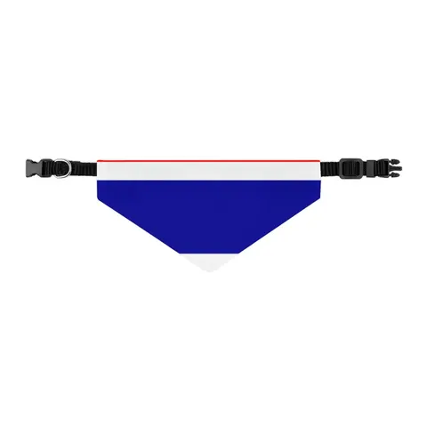 Gambia Red Blue Green Pet Bandana Collar — other view