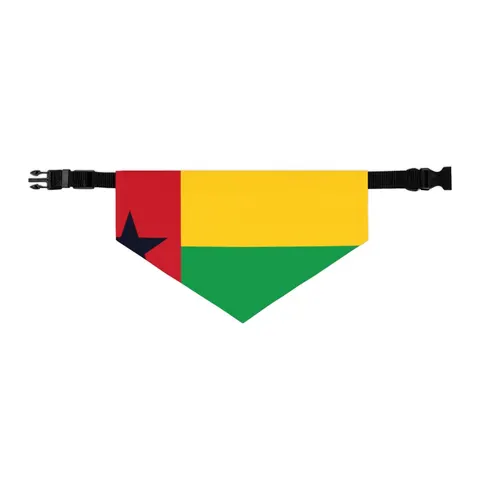 Guinea-Bissau Red Yellow Green Star Pet Bandana Collar — other view