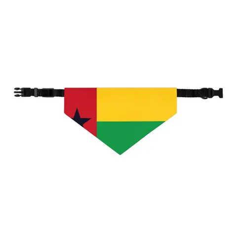 Guinea-Bissau Red Yellow Green Star Pet Bandana Collar — other view