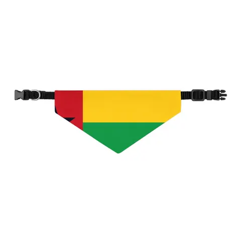 Guinea-Bissau Red Yellow Green Star Pet Bandana Collar — other view