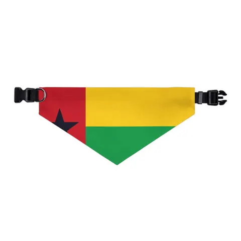 Guinea-Bissau Red Yellow Green Star Pet Bandana Collar — other view