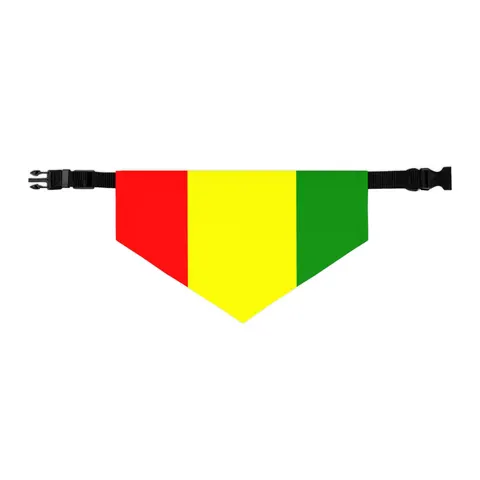 Guinea Red Yellow Green Pet Bandana Collar — other view