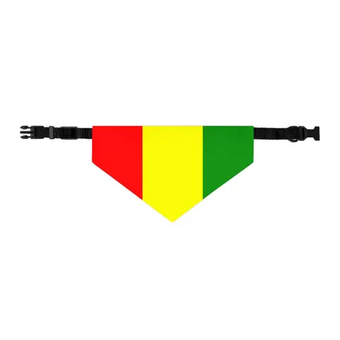 Guinea Red Yellow Green Pet Bandana Collar — other view