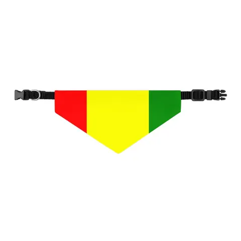 Guinea Red Yellow Green Pet Bandana Collar — other view