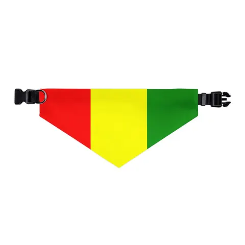Guinea Red Yellow Green Pet Bandana Collar — other view