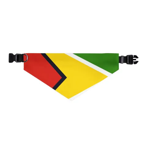 Guyana Arrowhead Design Pet Bandana Collar — other view