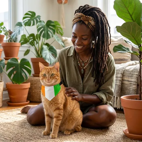 Côte d’Ivoire Orange White Green Pet Bandana Collar