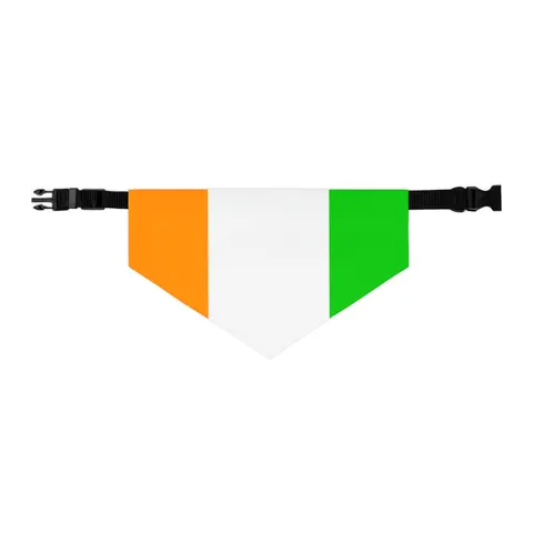 Côte d’Ivoire Orange White Green Pet Bandana Collar — other view