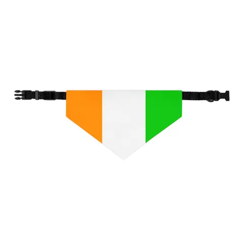 Côte d’Ivoire Orange White Green Pet Bandana Collar — other view