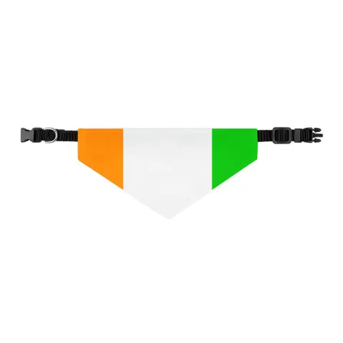 Côte d’Ivoire Orange White Green Pet Bandana Collar — other view