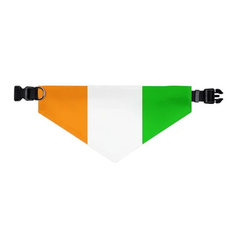 Côte d’Ivoire Orange White Green Pet Bandana Collar — other view