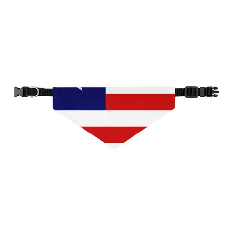 Liberia Stripes & Single Star Pet Bandana Collar — other view