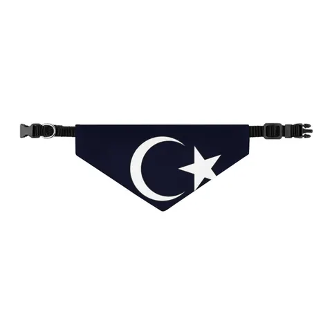 Libya Red Black Green Crescent Pet Bandana Collar — other view