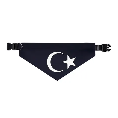Libya Red Black Green Crescent Pet Bandana Collar — other view