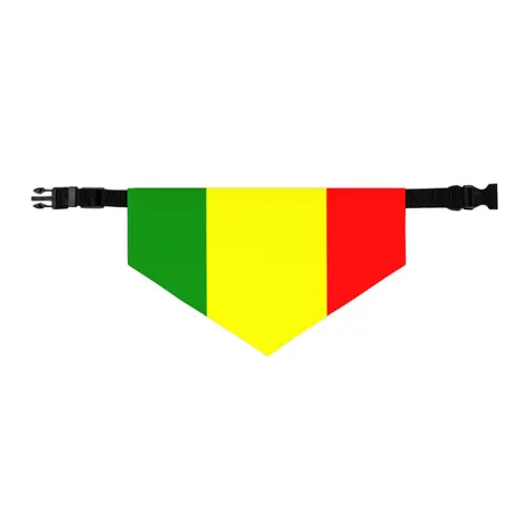 Mali Green Yellow Red Pet Bandana Collar — other view