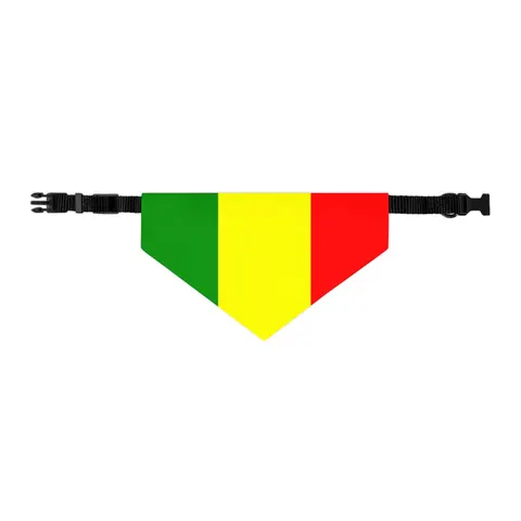 Mali Green Yellow Red Pet Bandana Collar — other view