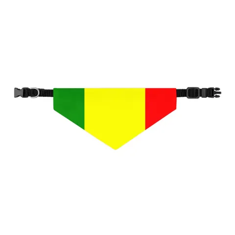 Mali Green Yellow Red Pet Bandana Collar — other view