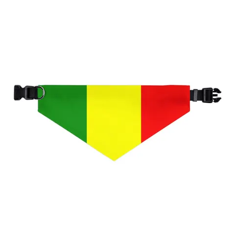 Mali Green Yellow Red Pet Bandana Collar — other view