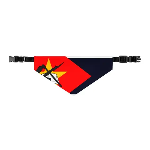 Mozambique Green Black Yellow Pet Bandana Collar — other view