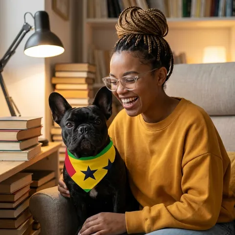 São Tomé & Príncipe Stars & Stripes Pet Bandana Collar