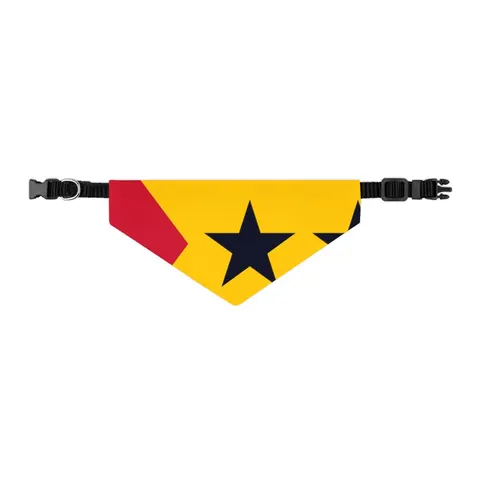 São Tomé & Príncipe Stars & Stripes Pet Bandana Collar — other view