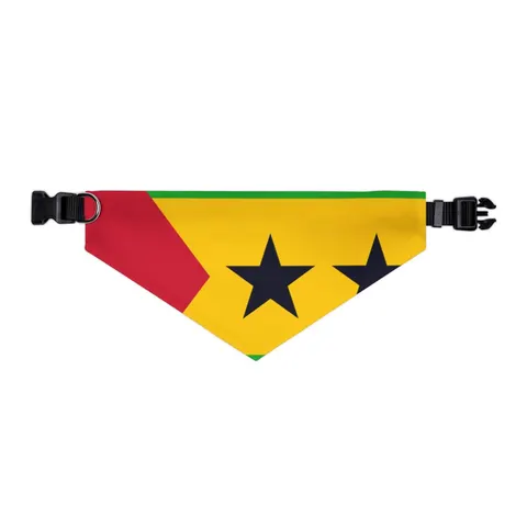 São Tomé & Príncipe Stars & Stripes Pet Bandana Collar — other view
