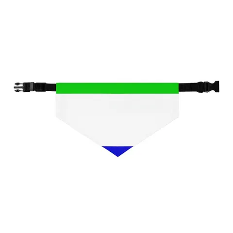 Sierra Leone Green White Blue Pet Bandana Collar — other view