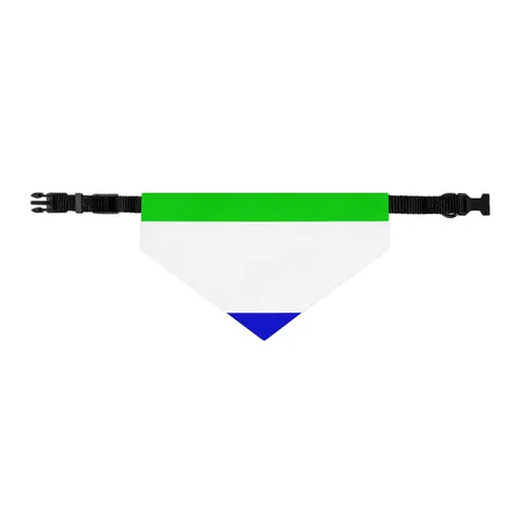 Sierra Leone Green White Blue Pet Bandana Collar — other view