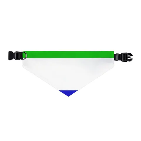 Sierra Leone Green White Blue Pet Bandana Collar — other view