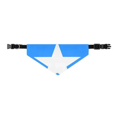 Somalia Blue White Star Pet Bandana Collar — other view