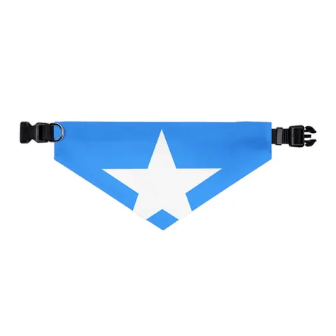 Somalia Blue White Star Pet Bandana Collar — other view