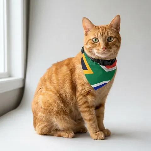 South Africa Rainbow Y Pattern Pet Bandana Collar