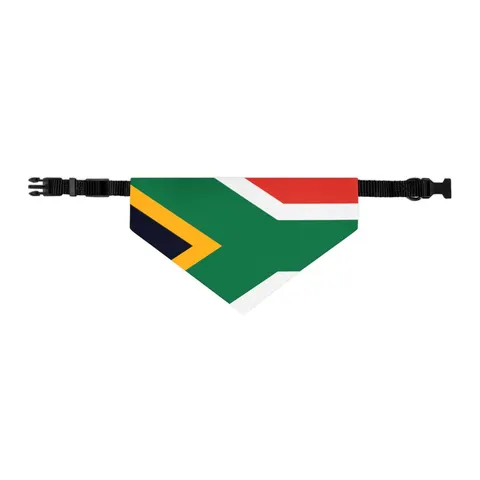South Africa Rainbow Y Pattern Pet Bandana Collar — other view