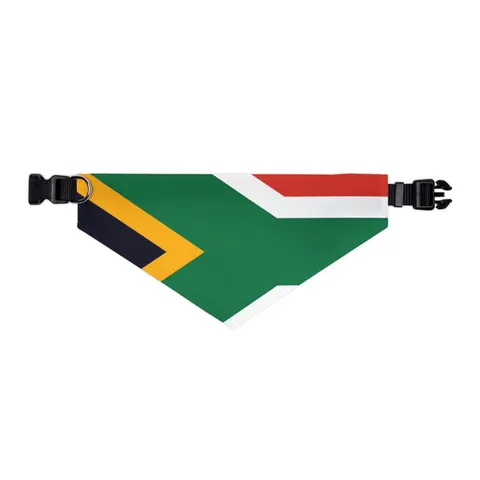 South Africa Rainbow Y Pattern Pet Bandana Collar — other view
