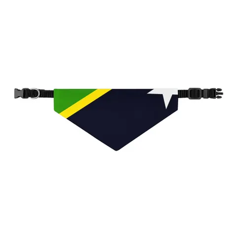 St. Kitts & Nevis Diagonal Stars Pet Bandana Collar — other view