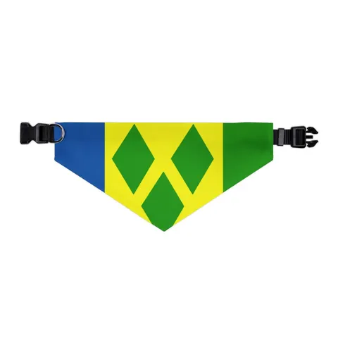 St. Vincent & Grenadines Diamonds Pet Bandana Collar — other view