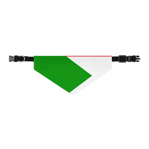 Sudan Red White Black Triangle Pet Bandana Collar — other view