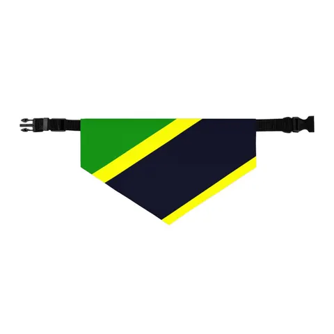 Tanzania Diagonal Bands Pet Bandana Collar — other view