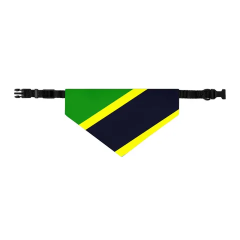 Tanzania Diagonal Bands Pet Bandana Collar — other view