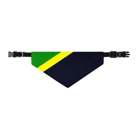 Tanzania Diagonal Bands Pet Bandana Collar — other view