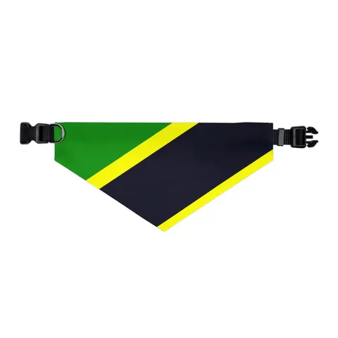 Tanzania Diagonal Bands Pet Bandana Collar — other view