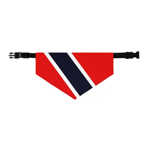 Trinidad & Tobago Diagonal Stripe Pet Bandana Collar — other view