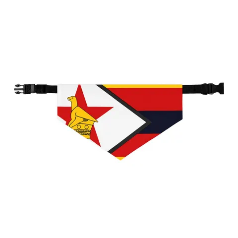 Zimbabwe Stripes & Triangle Pet Bandana Collar — other view