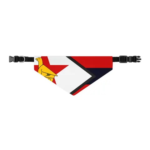 Zimbabwe Stripes & Triangle Pet Bandana Collar — other view