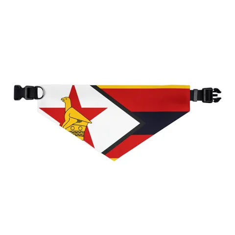 Zimbabwe Stripes & Triangle Pet Bandana Collar — other view