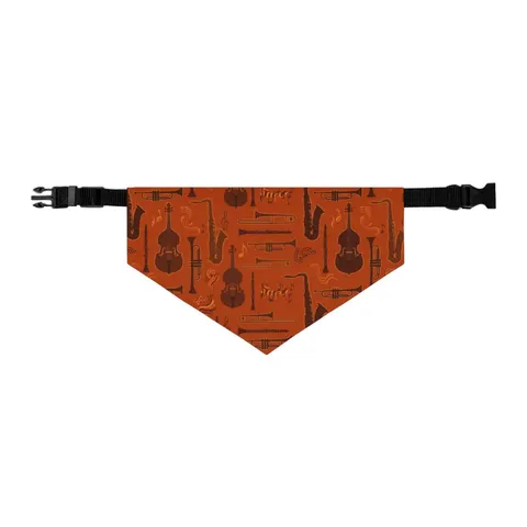 Harlem Jazz Silhouettes Pet Bandana Collar — other view