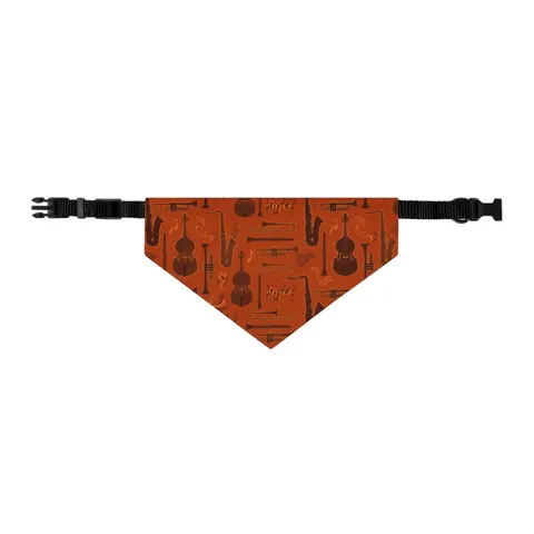 Harlem Jazz Silhouettes Pet Bandana Collar — other view