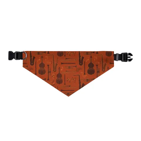 Harlem Jazz Silhouettes Pet Bandana Collar — other view