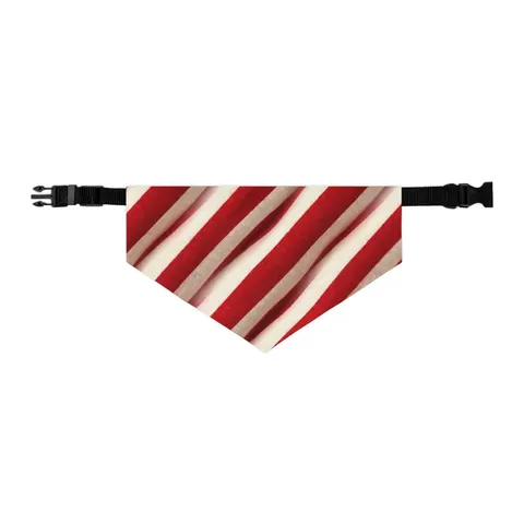 Holiday Candy Cane Twist Pet Bandana Collar — other view